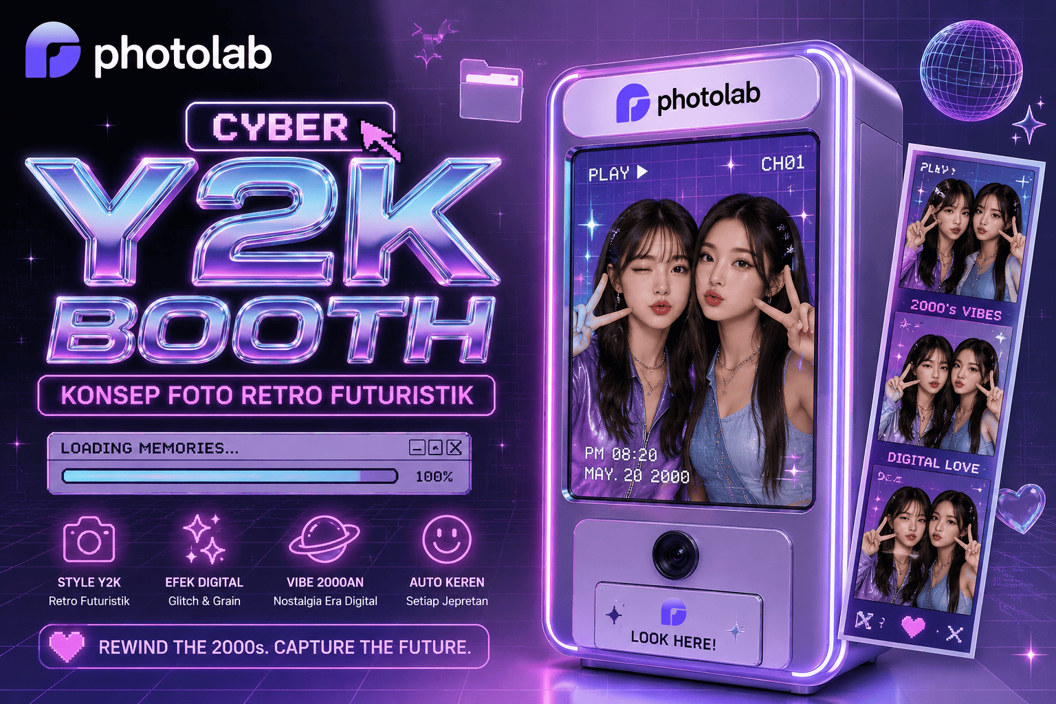Mengenal Cyber Y2K Booth, Konsep Foto Retro Futuristik Ala Gen Z