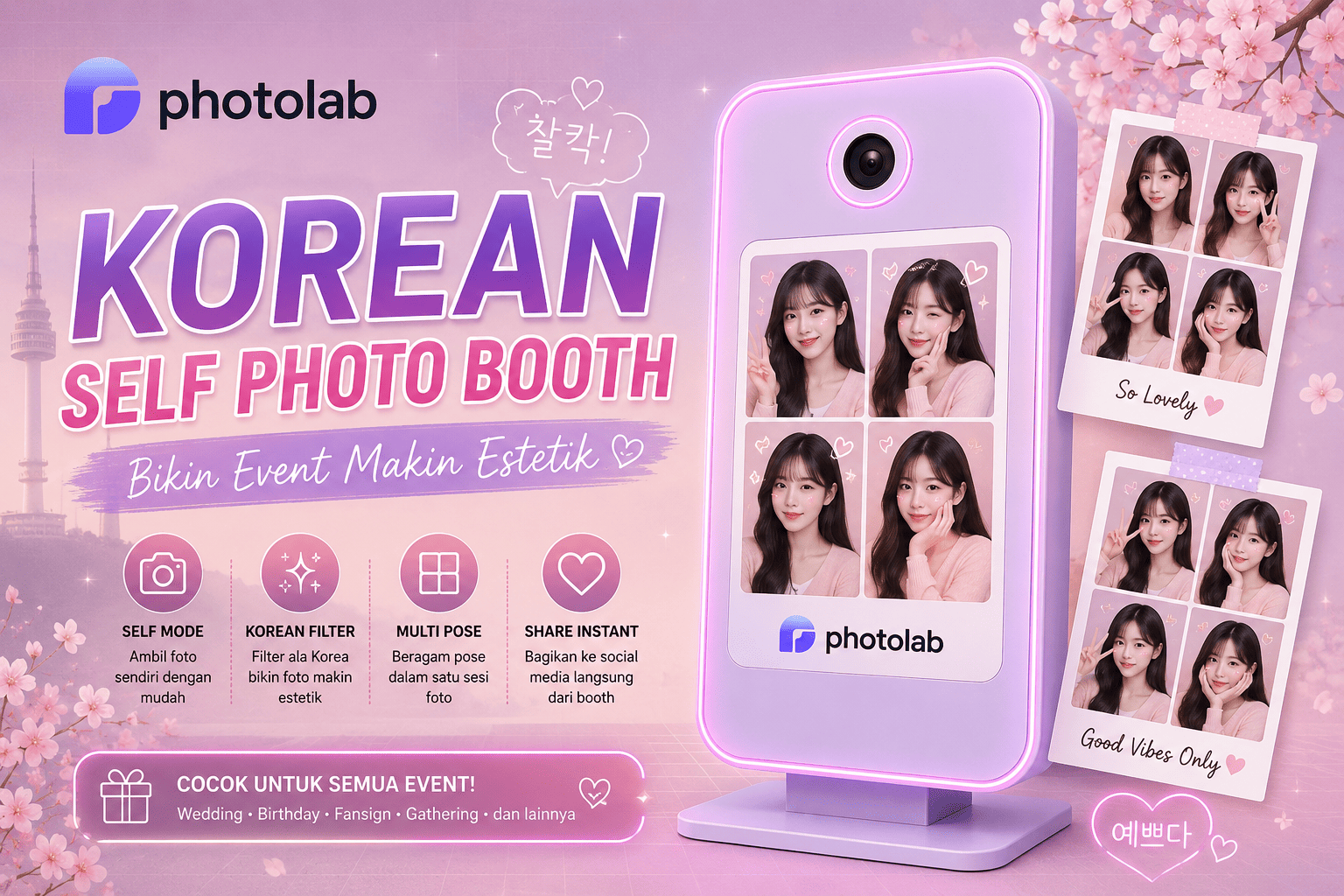 VIRAL! Korean Self Photo Booth Bikin Event Makin Estetik