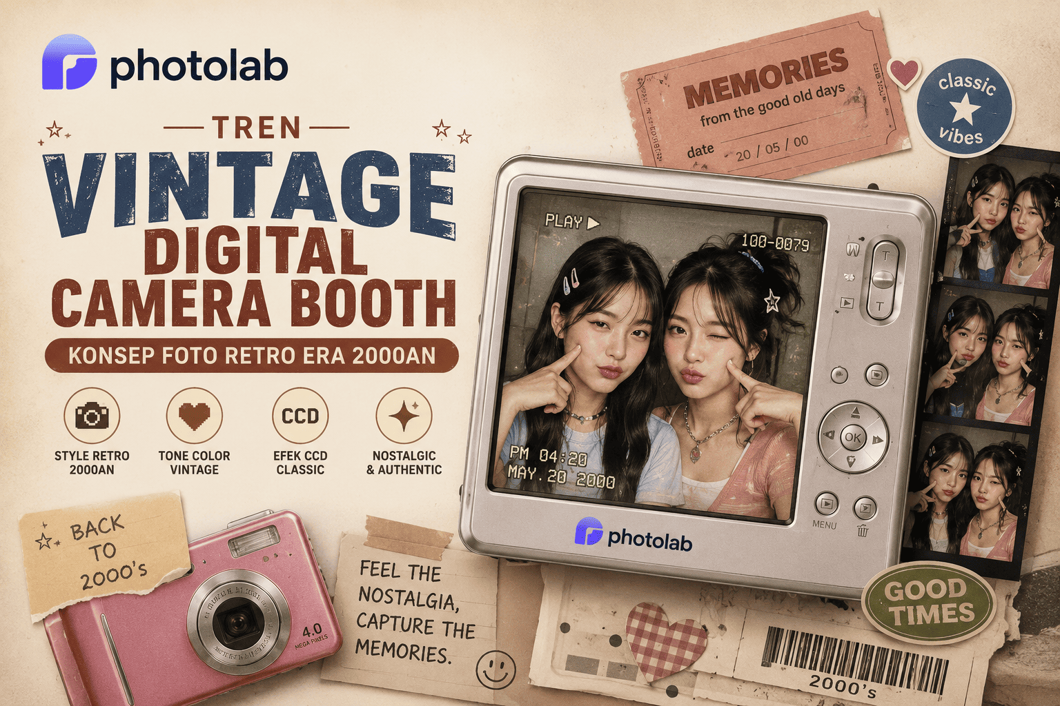 Vintage Digital Camera Booth
