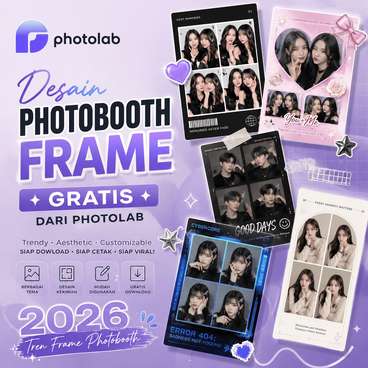 Desain Photobooth Frame Gratis dari Photolab