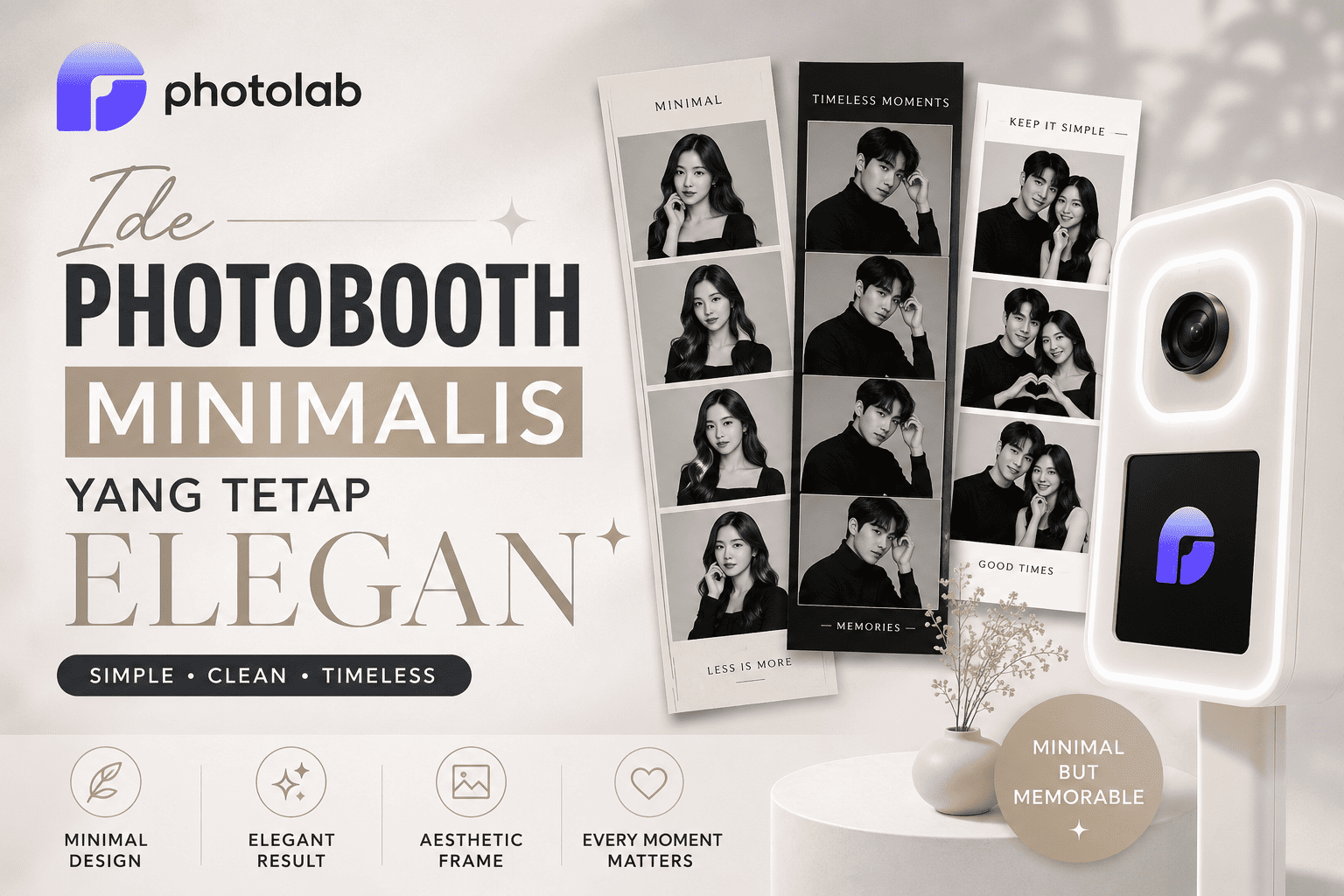 Ide Photobooth Minimalis yang Tetap Elegan untuk Berbagai Event