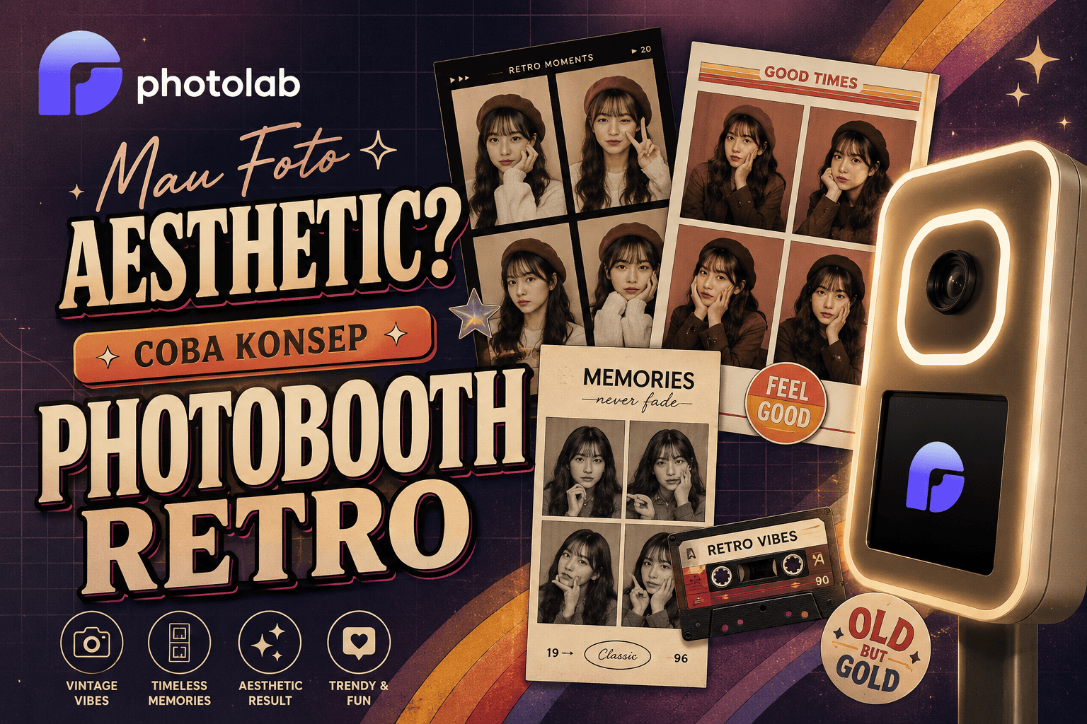 Mau Foto Aesthetic? Coba Konsep Retro Photobooth Berikut Ini