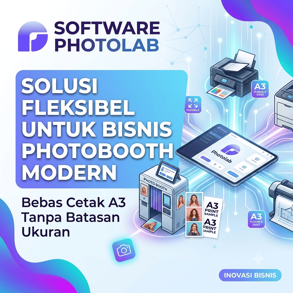Bebas Atur Ukuran Cetak hingga A3, Solusi Fleksibel untuk Bisnis Photobooth Modern