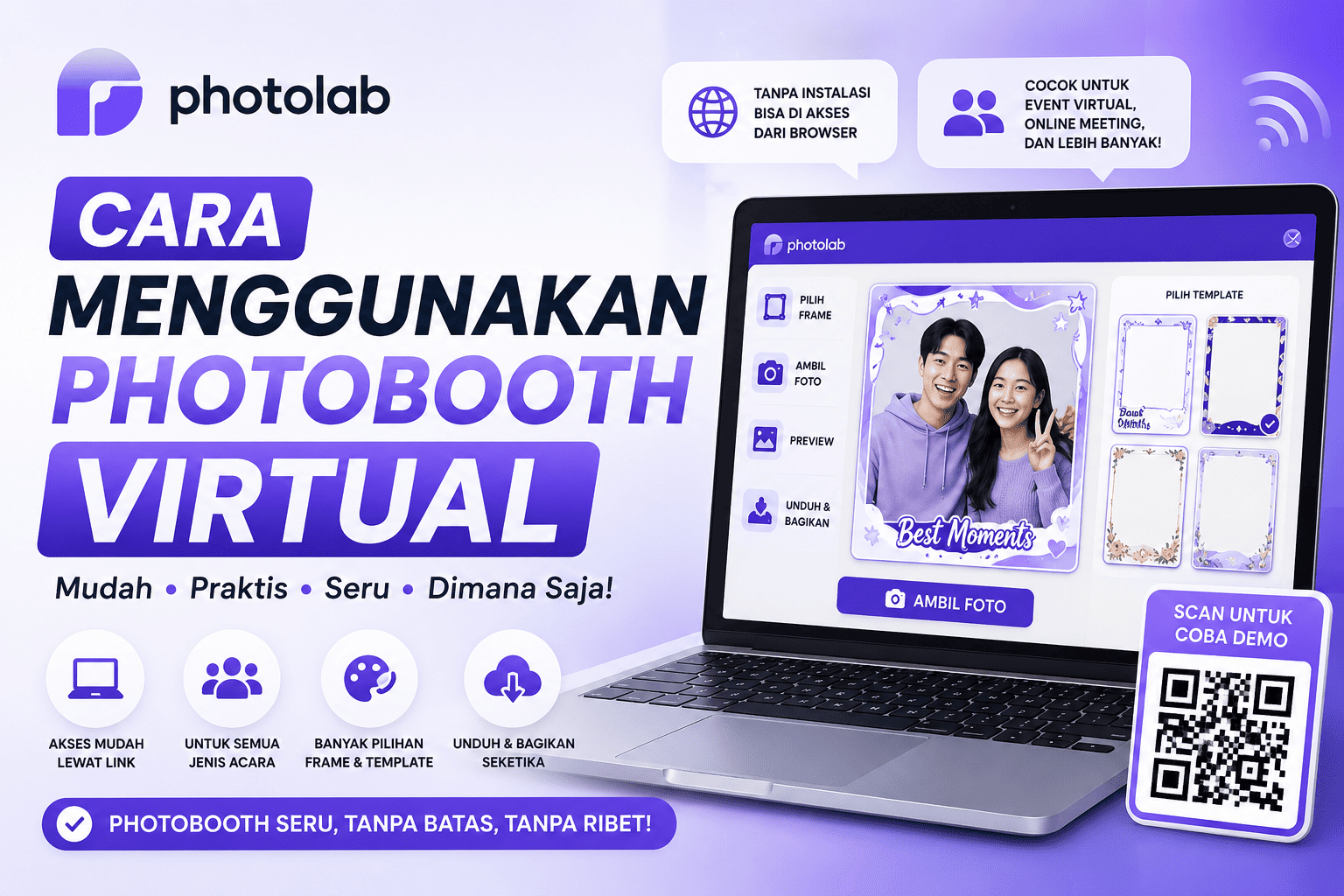 Cara Menggunakan Photobooth Virtual di Berbagai Jenis Event