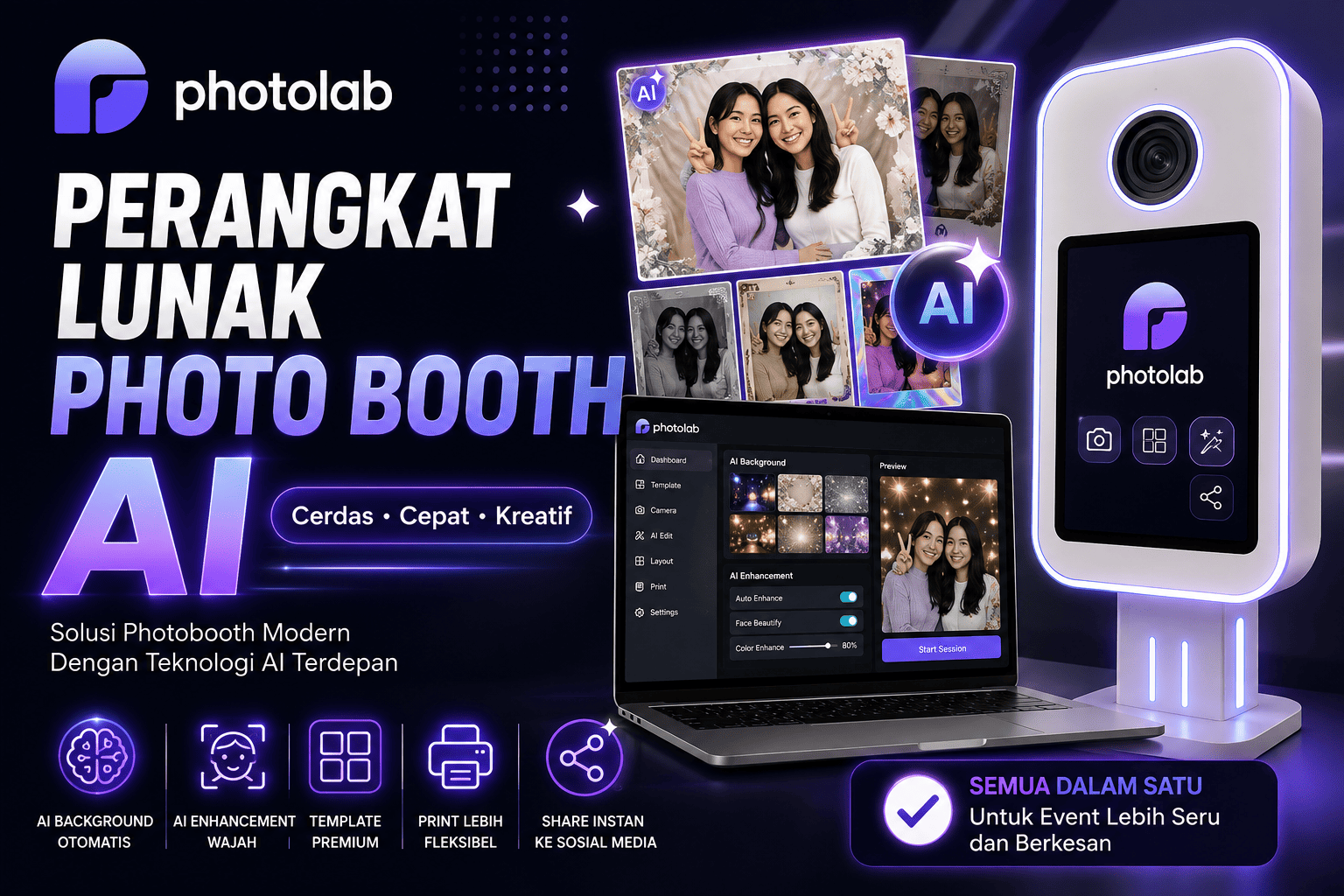 Perangkat Lunak Photo Booth AI untuk Seluruh Bisnis Anda