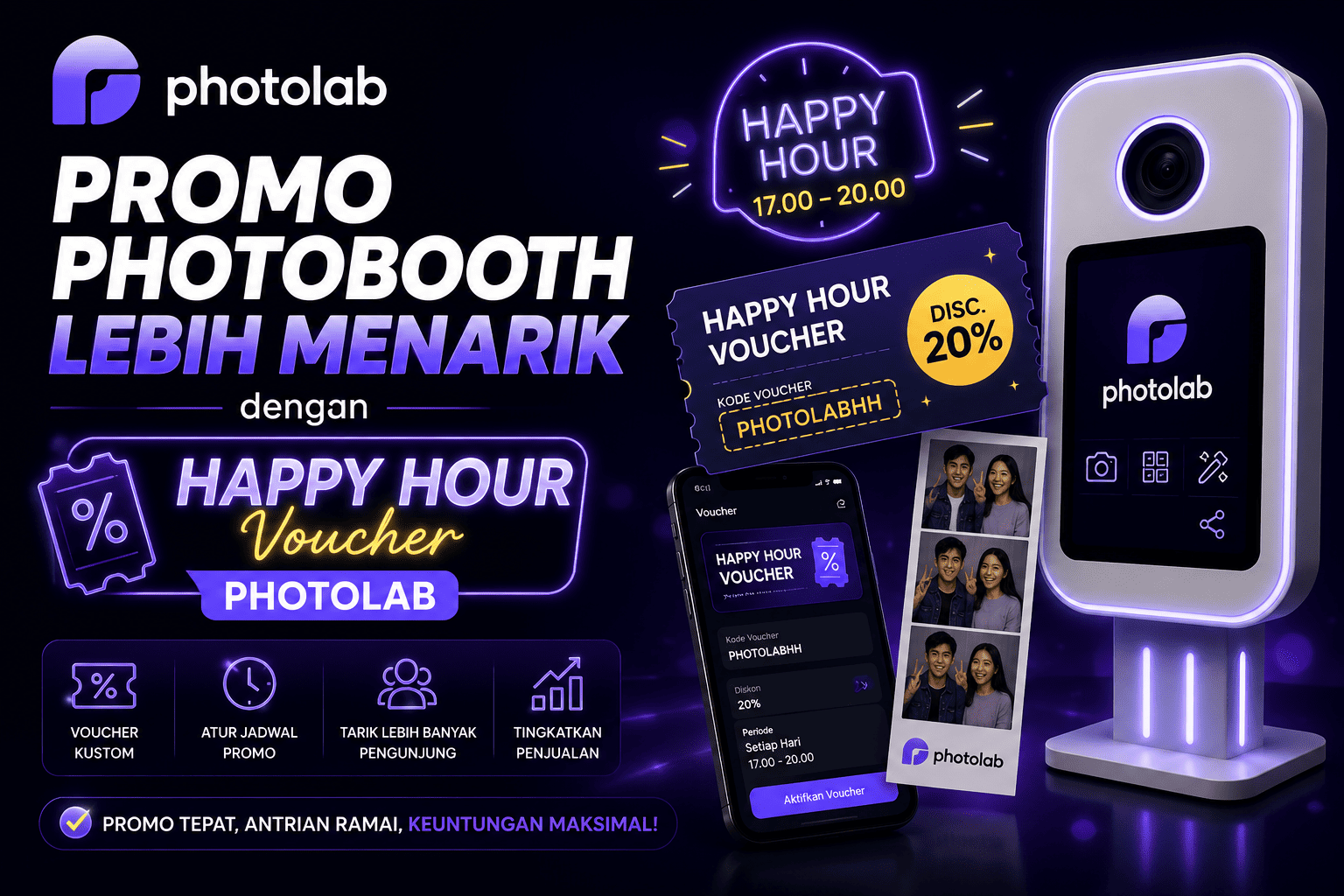 Bikin Promo Photobooth Lebih Menarik dengan Happy Hour Voucher Photolab