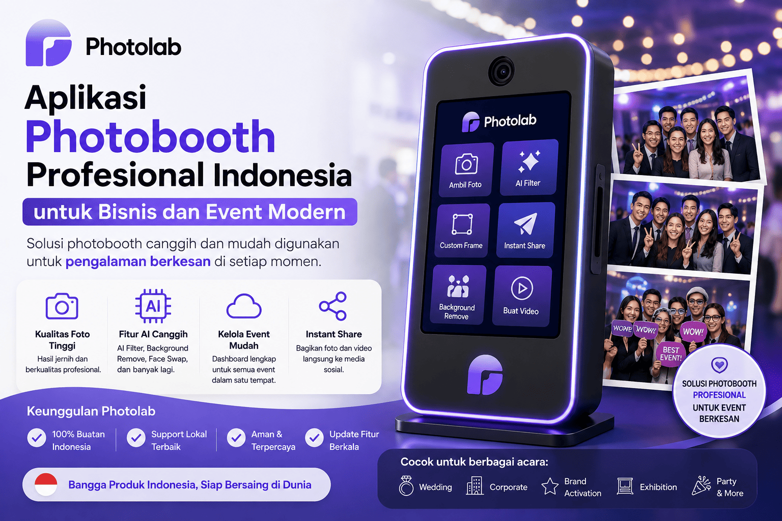 Aplikasi Photobooth Profesional Indonesia untuk Bisnis dan Event Modern